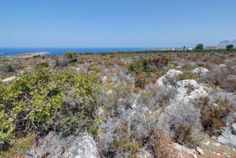 Kalathas Kreta, Kalathas: Grundstück mit herrlichem Blick auf das Meer und die Weißen Berge zu verkaufen Grundstück kaufen